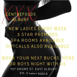 WE ARE OPEN ! CENTREFOLDS XXX - ALBURY'S ONLY LEGAL BROTHEL in Shepparton